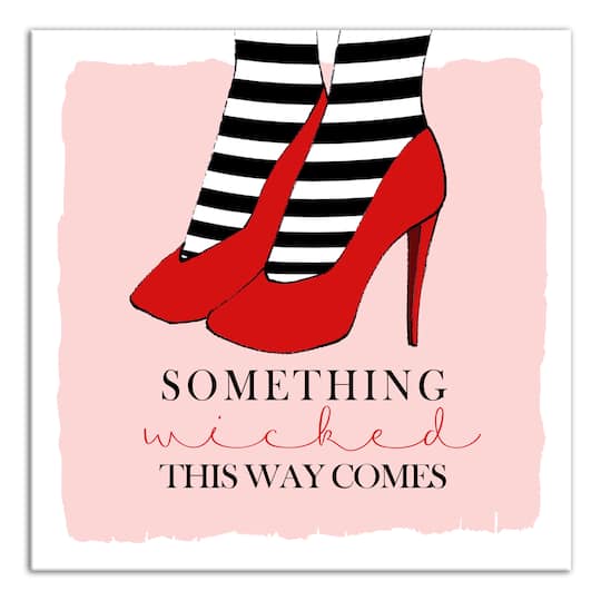 Something Wicked Red Heels Canvas Wall Art